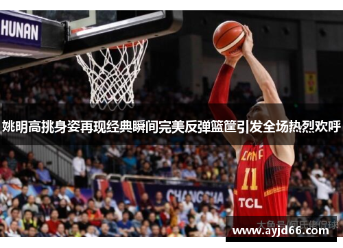 姚明高挑身姿再现经典瞬间完美反弹篮筐引发全场热烈欢呼